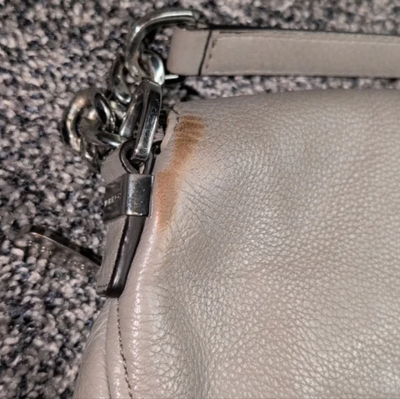 Michael Kors Taupe Pebble Leather Adjustable Chain Strap Crossbody Versatile Bag - Picture 7 of 9